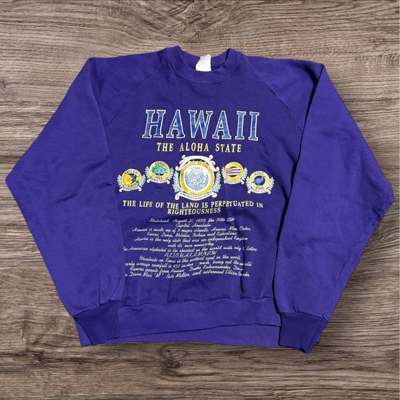 Fruit of the Loom Other - 90s The Aloha State Of Hawaii Sweatshirt Vintage Crewneck‎ Size XL Woman's